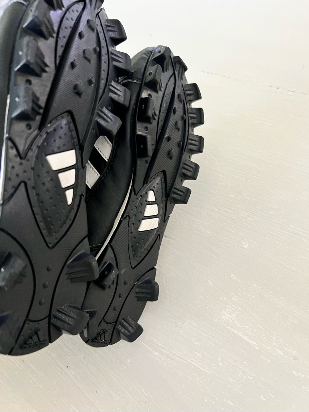 Adidas Black White Football Cleats Youth Athletic Sports Shoes size 3 - Picture 5 of 5